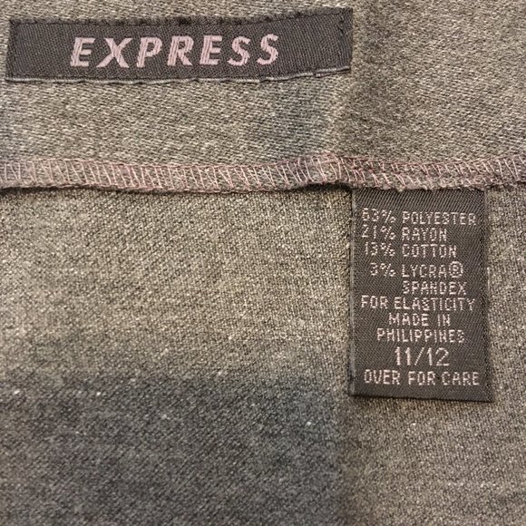 Gray Slit Side Short Skirt - Picture 4 of 4